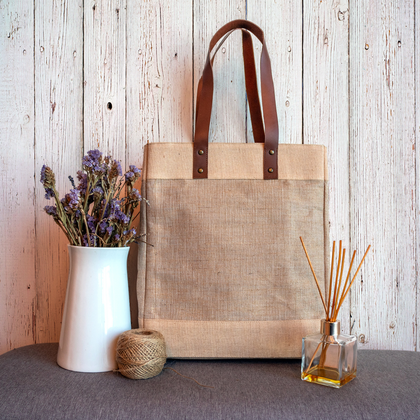 Tall Sandy Beige Tote Bag