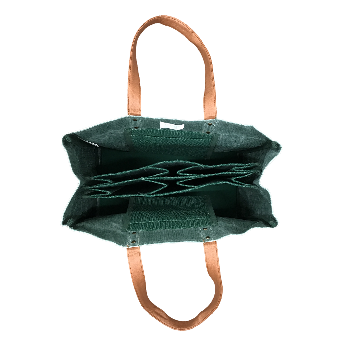 Wide Green Jute Bag