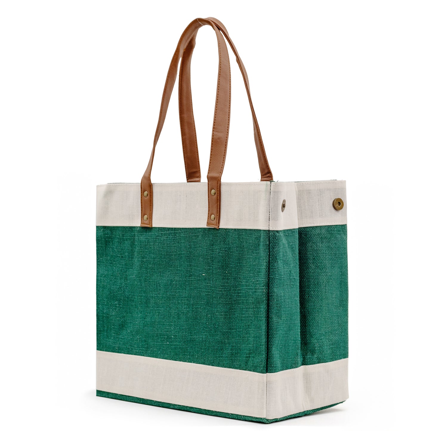 Wide Green Jute Bag