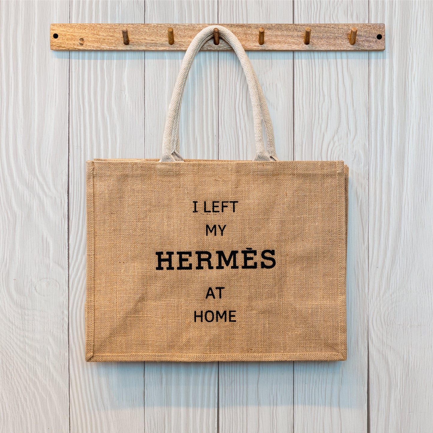 I Left My Hermes Jute Tote Bag