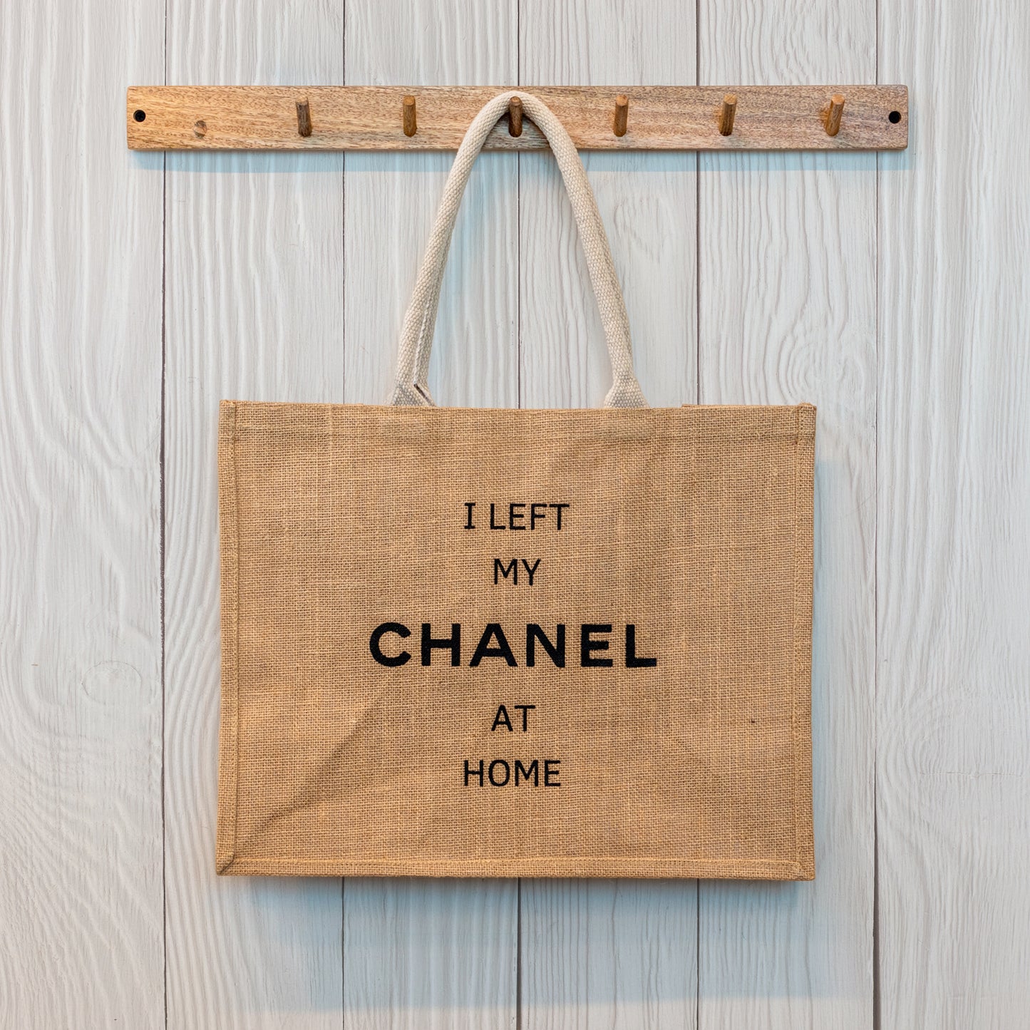 I Left My Chanel Jute Tote Bag