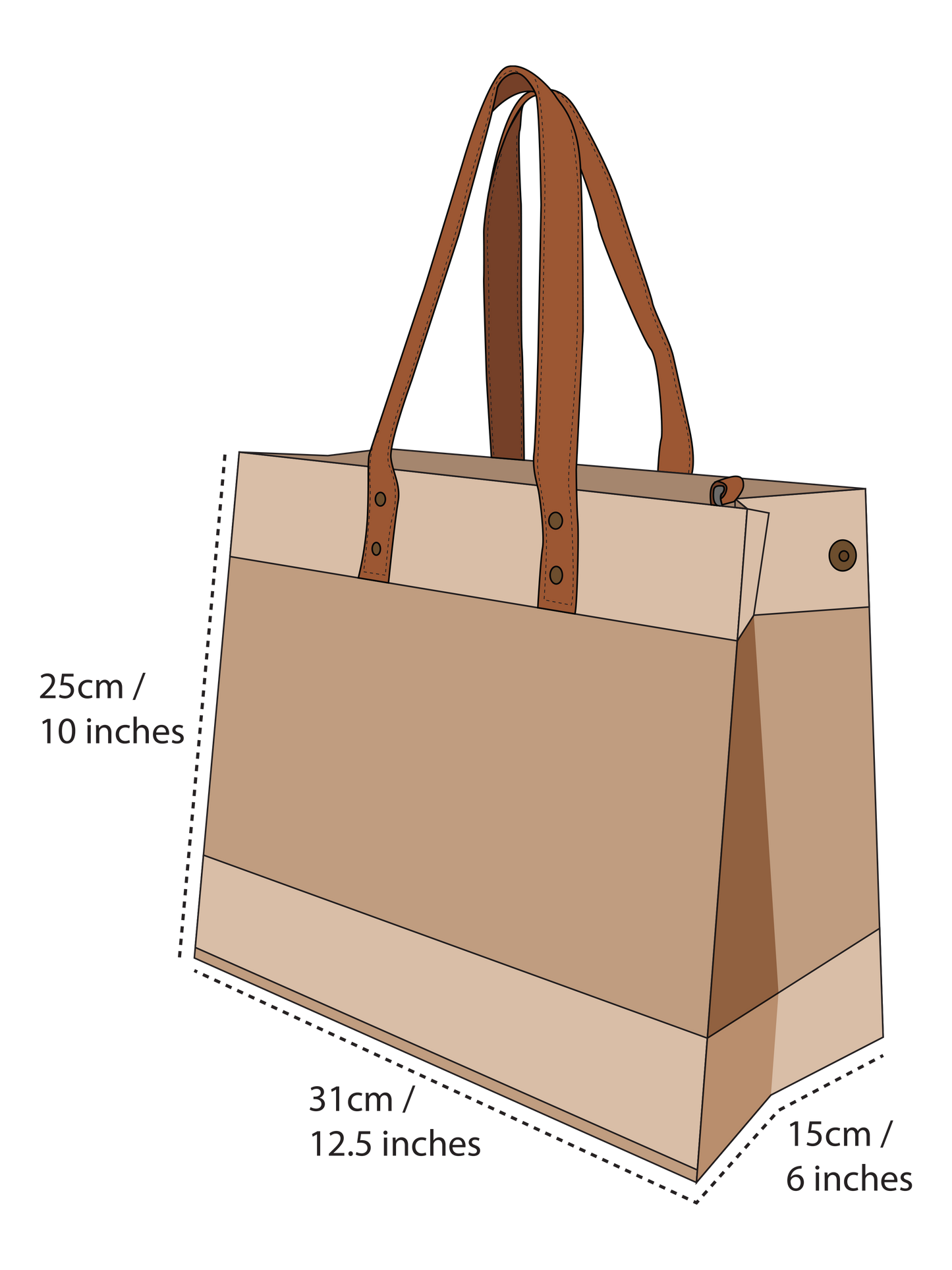 Letter Medium Tote - Sandy Beige Jute