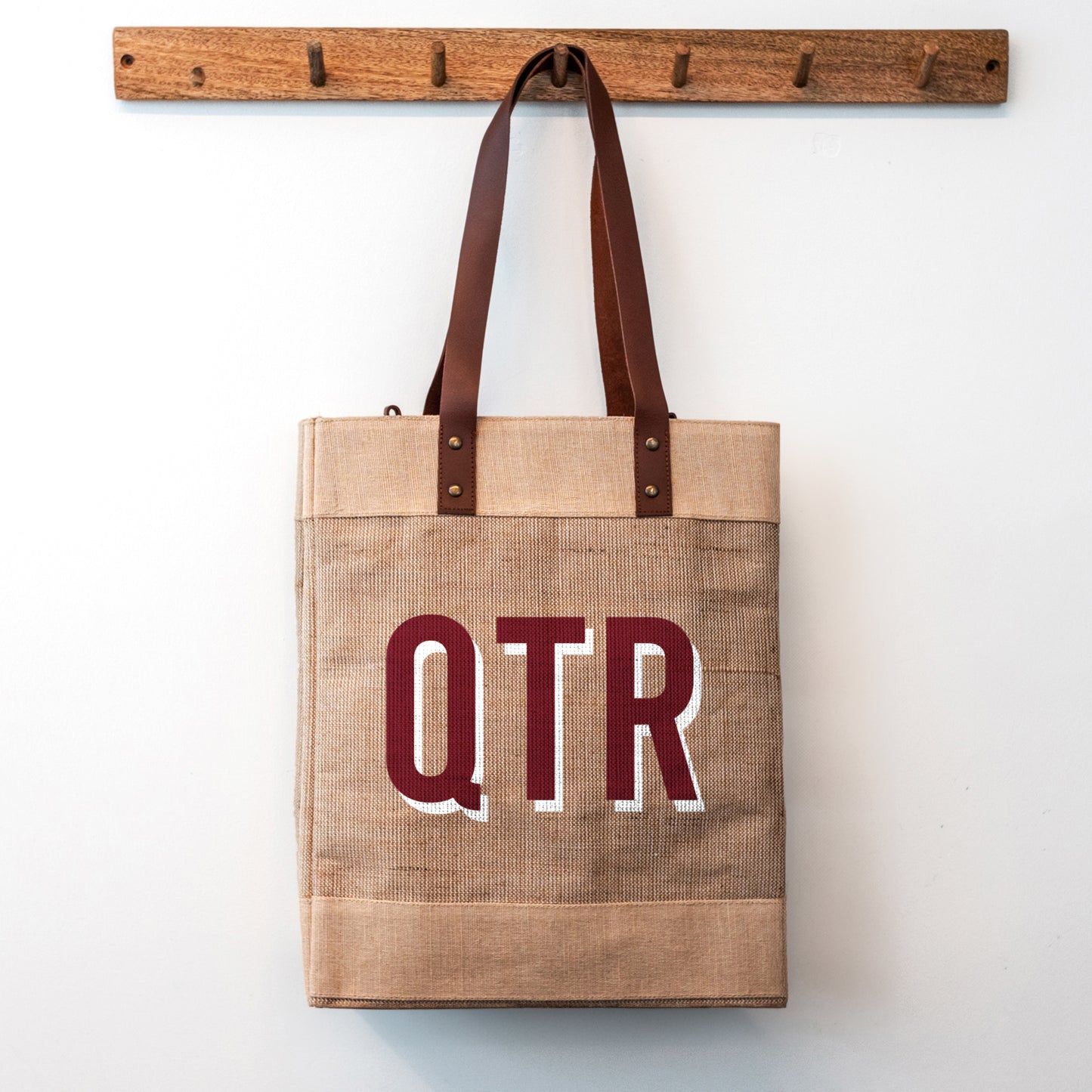 QTR - Sandy Beige Tall Tote Bag