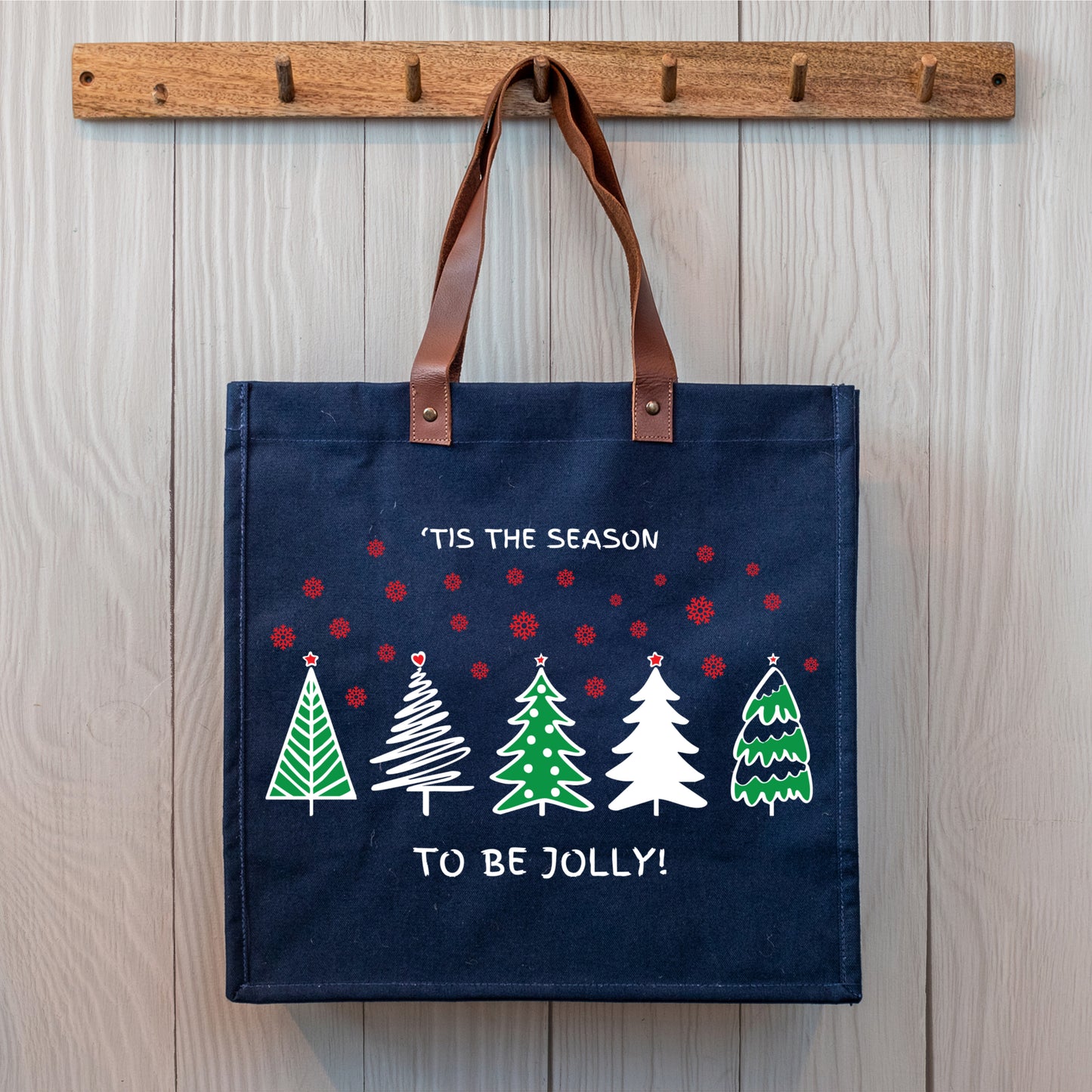 Navy Blue 'Tis The Season Canvas