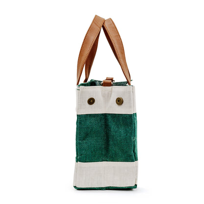 Petite Green Jute Cross Body