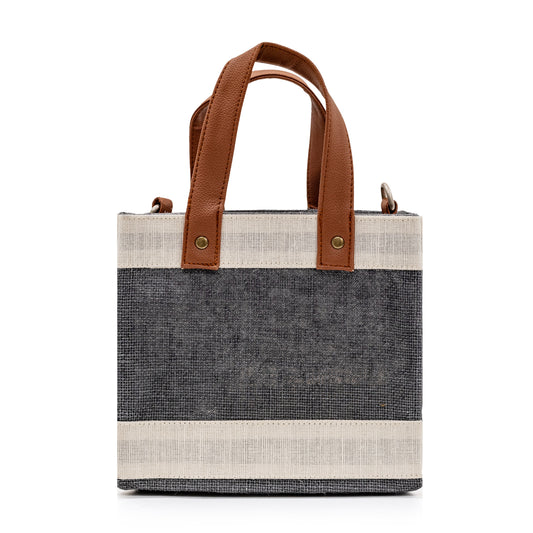 Mini Deep Grey Jute Crossbody