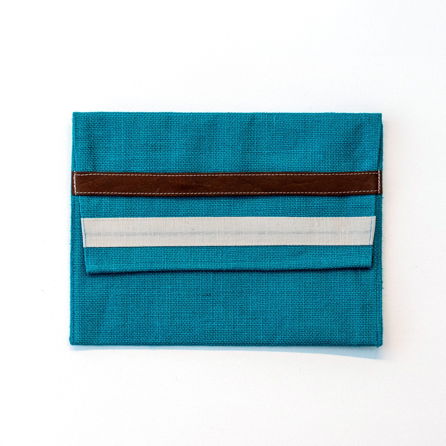 Banded Clutch, Turquoise