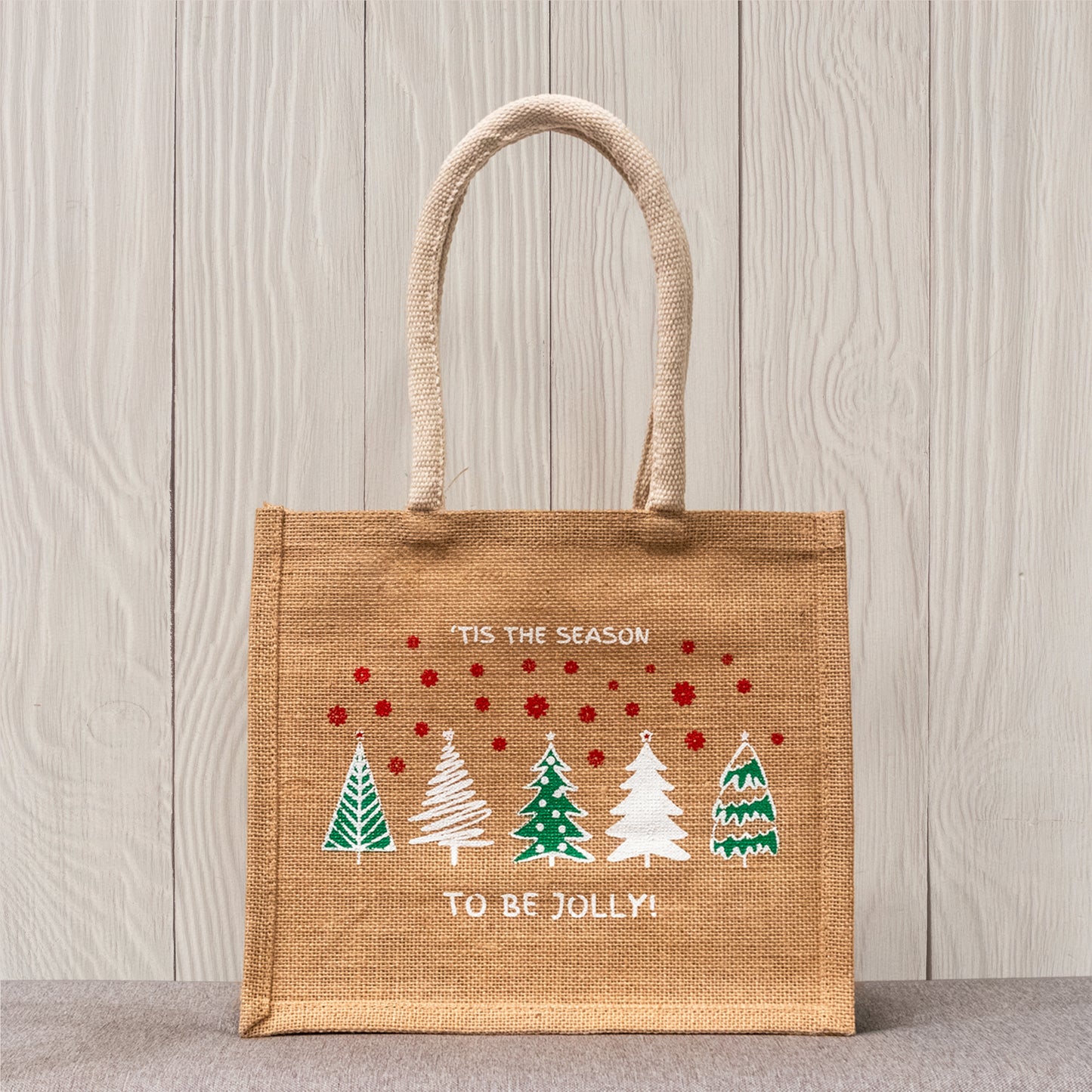 M Jute 'Tis The Season Message Bag