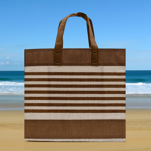 Camel Stripes Tote Bag