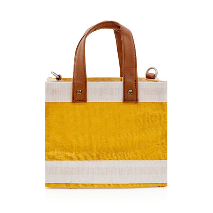 Mini Chrome Yellow Jute Crossbody