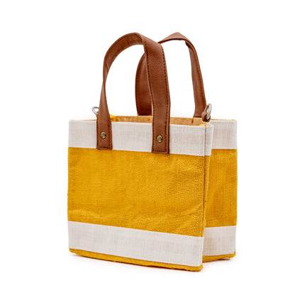 Mini Chrome Yellow Jute Crossbody